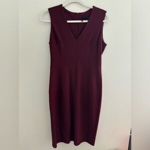 Light wool burgundy dress